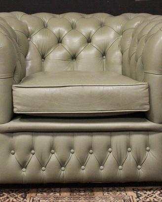 Poltrona originale Chesterfield club in pelle