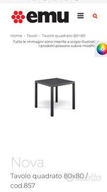 Tavolo emu Nova 80x80