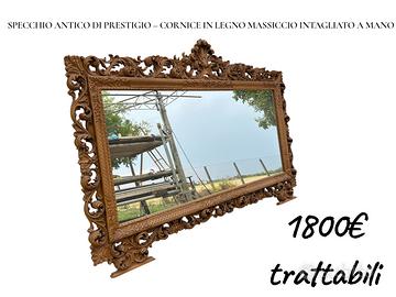 SPECCHIO ANTICO - CORNICE IN LEGNO FATTO A MANO