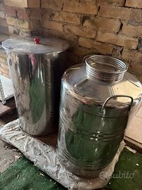 Contenitori acciaio inox per olio