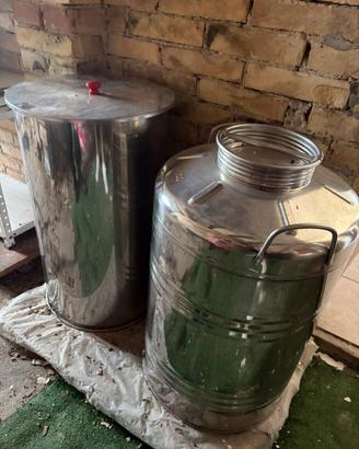 Contenitori acciaio inox per olio