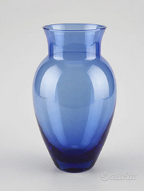 Vaso in Vetro Blu Cobalto - Soffiato, Forma Anfora