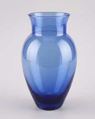 Vaso in Vetro Blu Cobalto - Soffiato, Forma Anfora