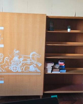 Libreria/armadio con  cassetti interni