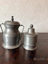 Contenitori Peltro vintage