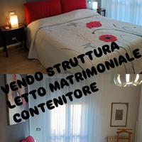 Letto matrimoniale contenitore struttura