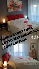 Letto matrimoniale contenitore struttura