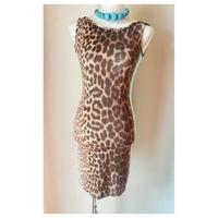 Abito ROBERTO CAVALLI animalier banda turchese