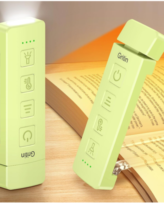 Luce da Lettura & Torcia 2in1 Gritin Ciano - 7 LED