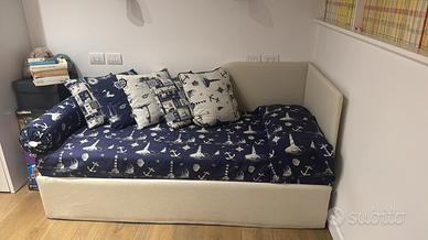 letto singolo con secondo estraibile pari livello