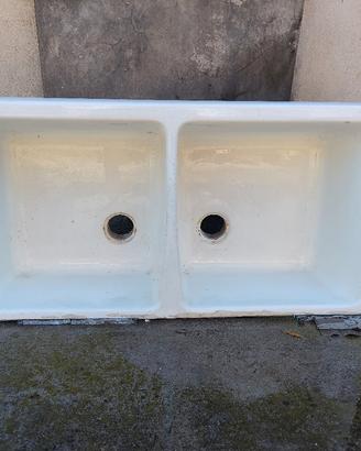 Lavandino in ceramica 2 vasche