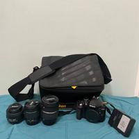 Nikon D3300 F-mount - COME NUOVO con 3 obiettivi