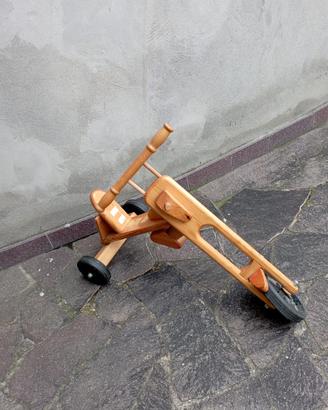 Triciclo in legno Bambini. Moto
