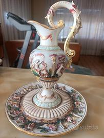 Anfora con piatto Capodimonte originale