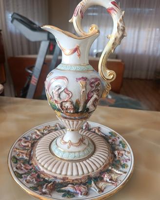 Anfora con piatto Capodimonte originale