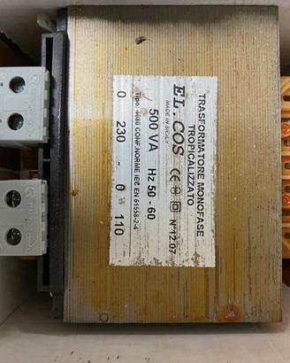 Trasformatore Monofase EL.cos500va