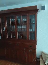 credenza arte povera ante in legn vetro e cassetti