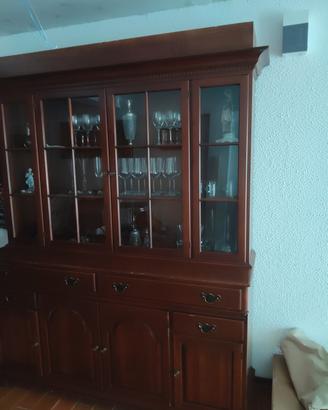credenza arte povera ante in legn vetro e cassetti