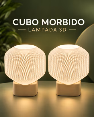 Coppia lampade da comodino Cubo Morbido Stampa 3d