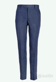 OBJ lanificio cerruti pantalone slim fit lino con 
