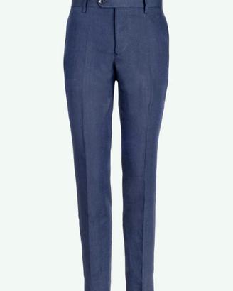 OBJ lanificio cerruti pantalone slim fit lino con 
