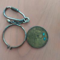 moneta 20 lire con portachiavi