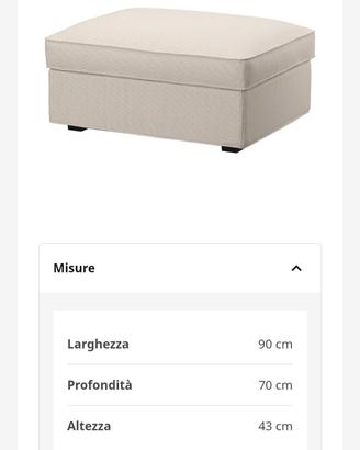 Poggiapiedi con contenitore Kivik (Ikea)
