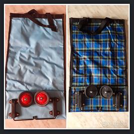 2 Carrelli per la spesa pieghevoli con ruote