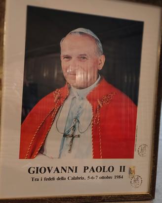 quadro visita Giovanni Paolo II nel 1984 orig