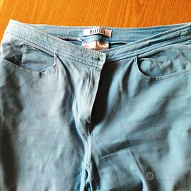 pantaloni donna cotone Marella color celeste