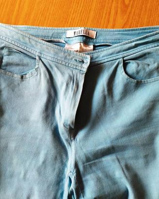 pantaloni donna cotone Marella color celeste