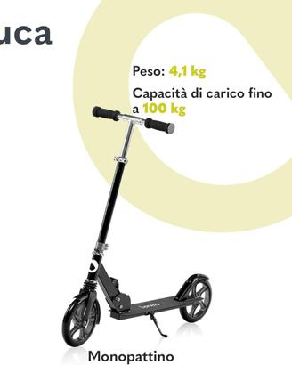 monopattino pieghevole regolabile ammortizzato