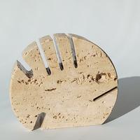 Scultura pesce in travertino , Enzo Mari, Mannelli