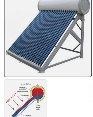 PANNELLO SOLARE TERMICO 100 LITRI ACQUA CALDA INOX