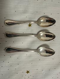 3 Cucchiaini in argento 800