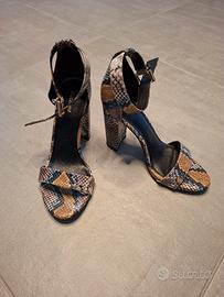 Sandalo con tacco pitonato - tg.37