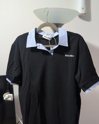 polo Miu Miu nera taglia s nuova originale 