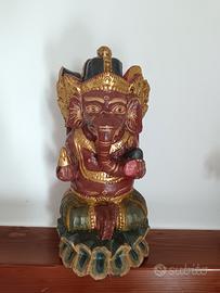 Scultura in legno Ganesha 
