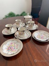 Servizio da caffè Bavaria vintage 4 pezzi floreale