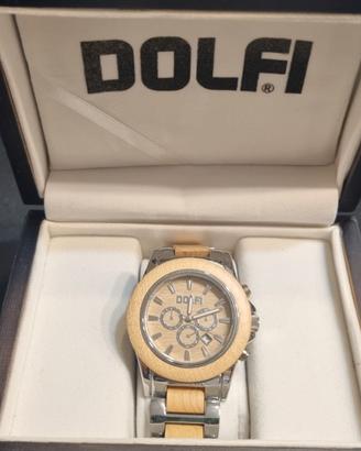 OROLOGIO DA POLSO UOMO IN LEGNO E ACCIAO