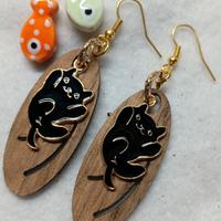 orecchini in legno 