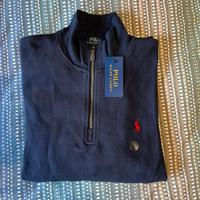 Felpa Quarter Zip Ralph Lauren Blu