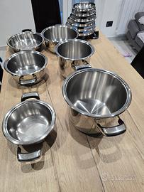 Batteria di pentole Bavaria inox 18/10 – 6 pezzi