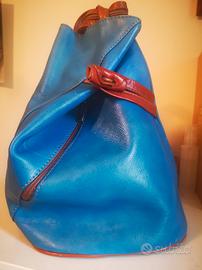 Borsa zaino in vero cuoio