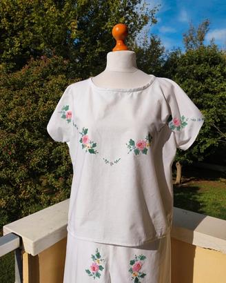 Blusa donna handmade ricamata