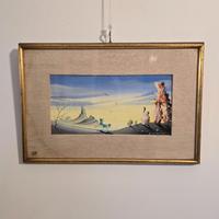 Quadro Gino Krayer olio su tavola 15x30