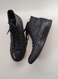 Converse alte All Star in pelle numero 40 nero
