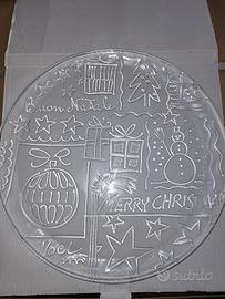 Piatto Natale in vetro