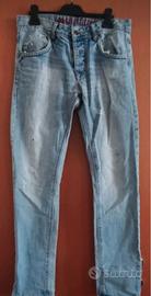 Jeans Sottotono Uomo Tg 48 Straight Fit