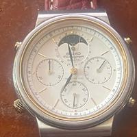 Raro Cronografo Vintage Seiko 7A48-5000 Fasi Lunar